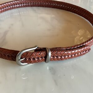 Men's Coach Brown Braided Leather Belt